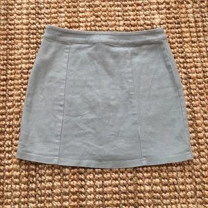 Forever 21 green denim skirt with zipper